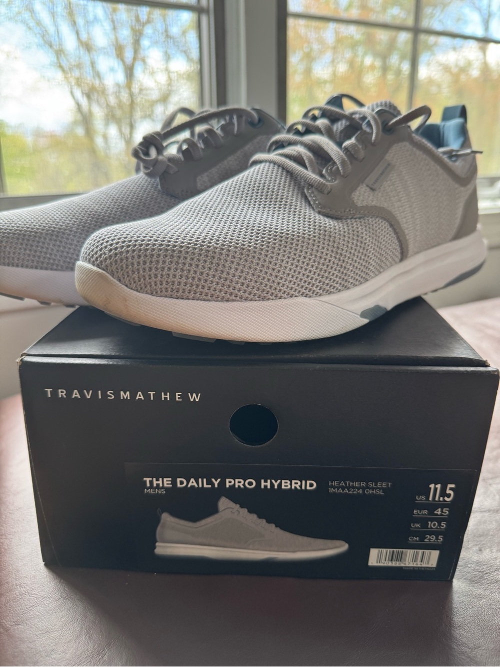 Travis Mathew Men’s Daily Pro Hybrid Sneakers in Heather Gray